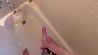 Jerking off in the shower POV - porn video
