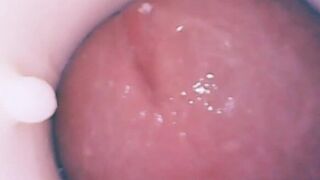 I put a camera insiste your pussy and cum - porn video