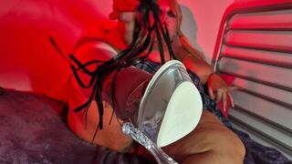 Slutty mistress vampire lets you worship her body then she fucks hot in heels - porn video