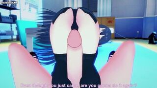 Yoruka from Saijaku Gives You A Footjob Hentai POV - porn video